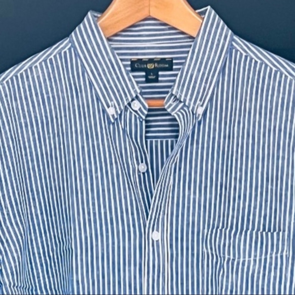 Club Room Short Sleeve Linen/Cotton Men's Shirt